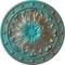 Ekena Millwork Foster Acanthus Leaf Medallion (Canopies up to 2 1/4"), 20 1/2"OD x 1 1/2"P, Copper Green Patina CM20FOCGS - alternate 1